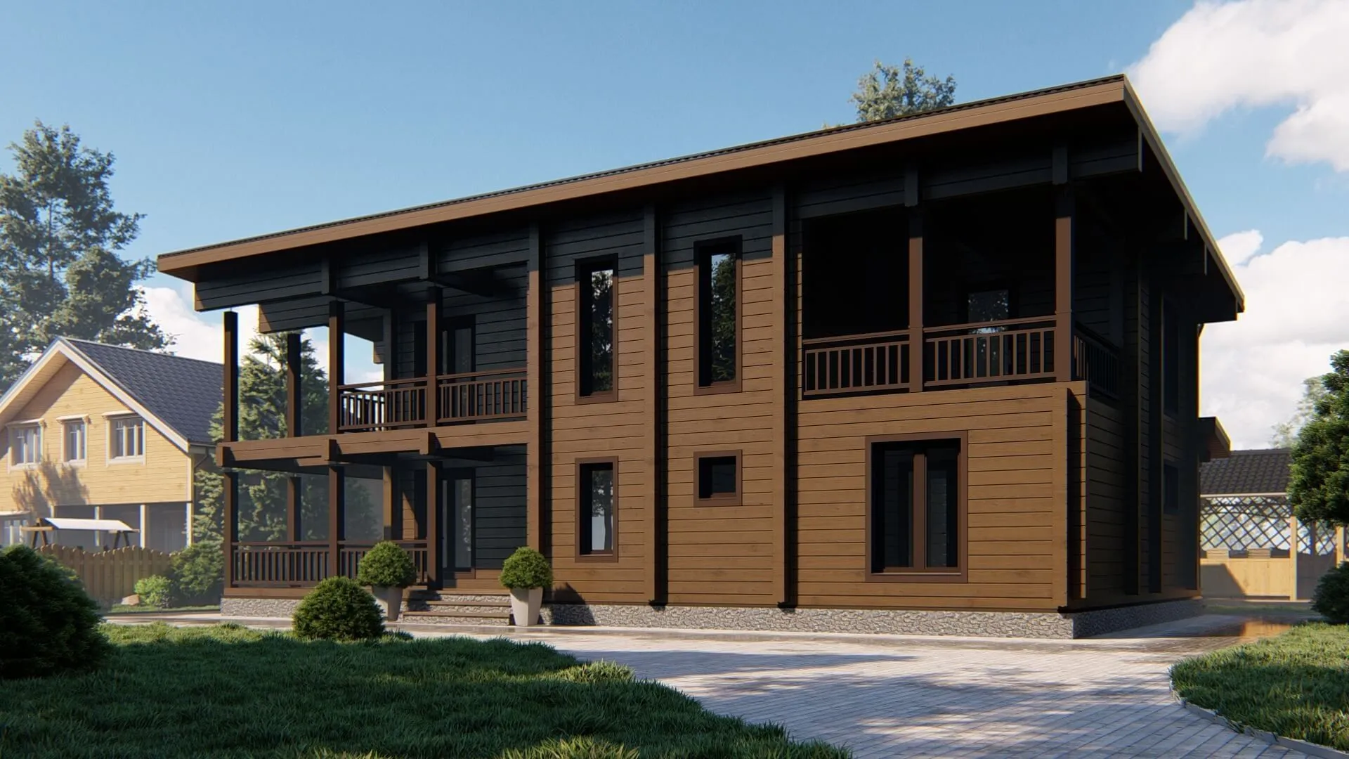 Дом из клееного бруса 