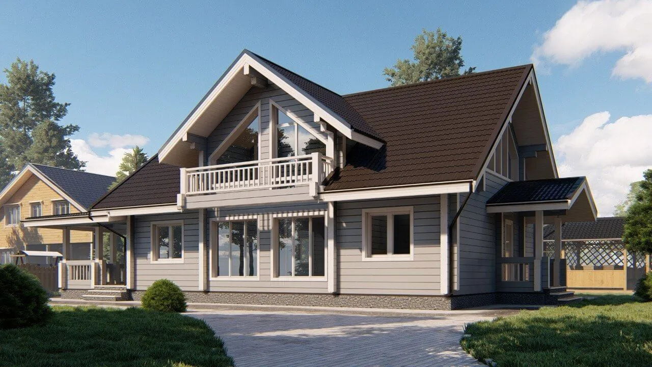 Дом из клееного бруса 