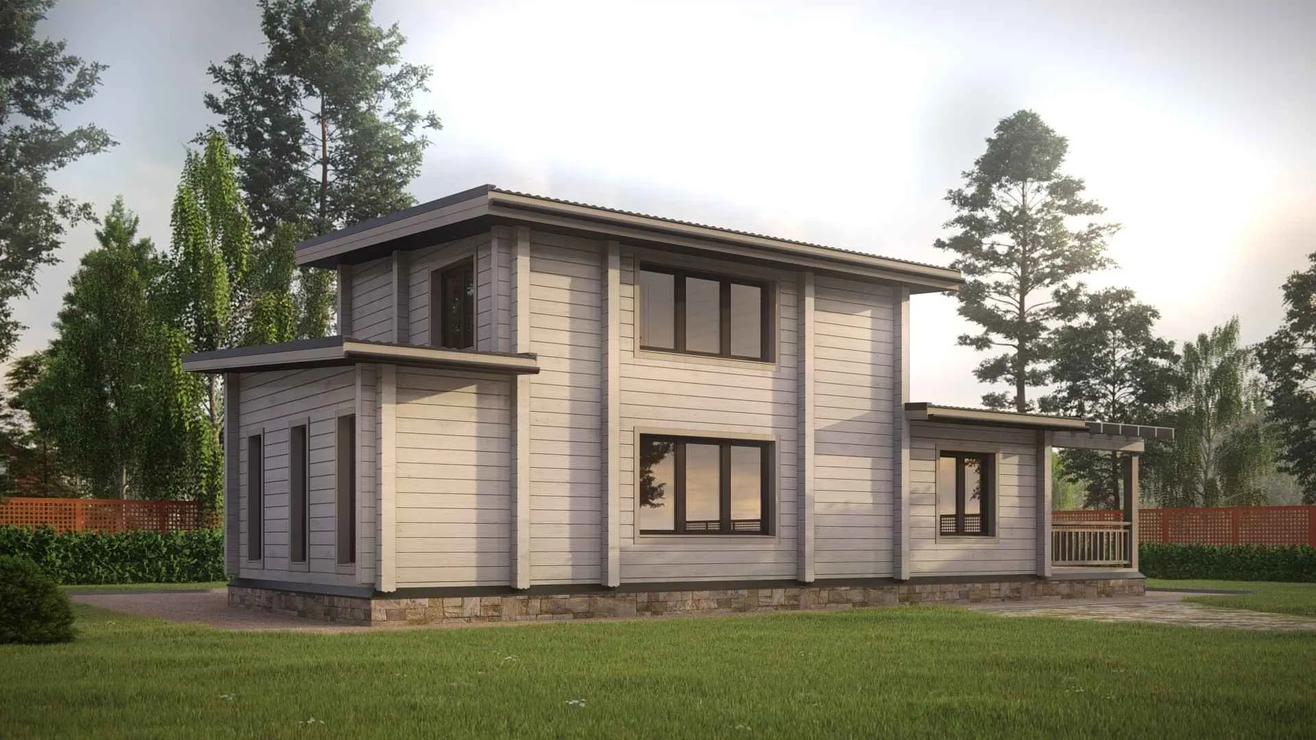 Дом из клееного бруса 