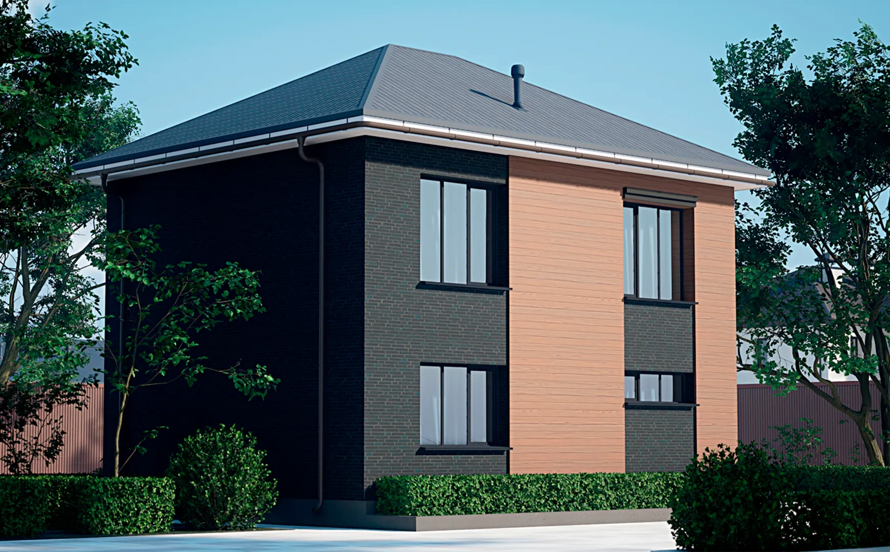 Проект №2 Двухэтажный дом из кирпича