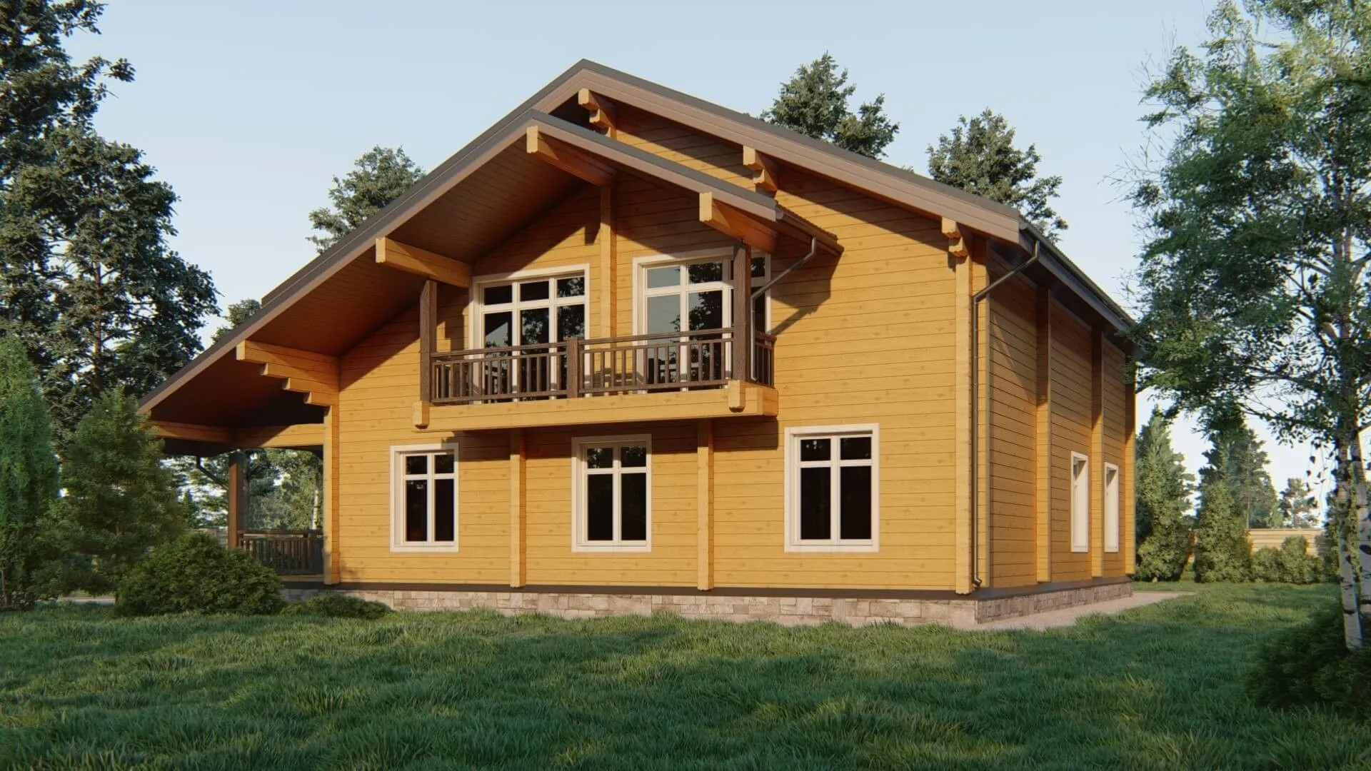 Дом из клееного бруса 