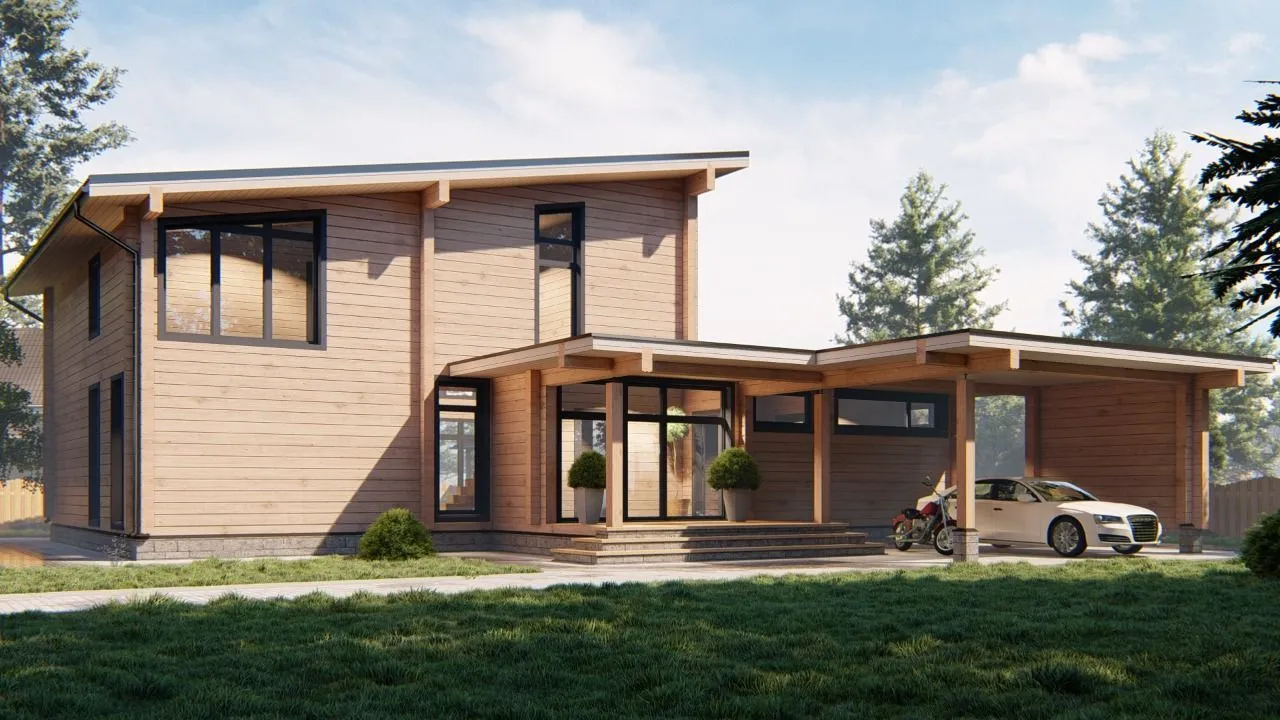 Дом из клееного бруса 