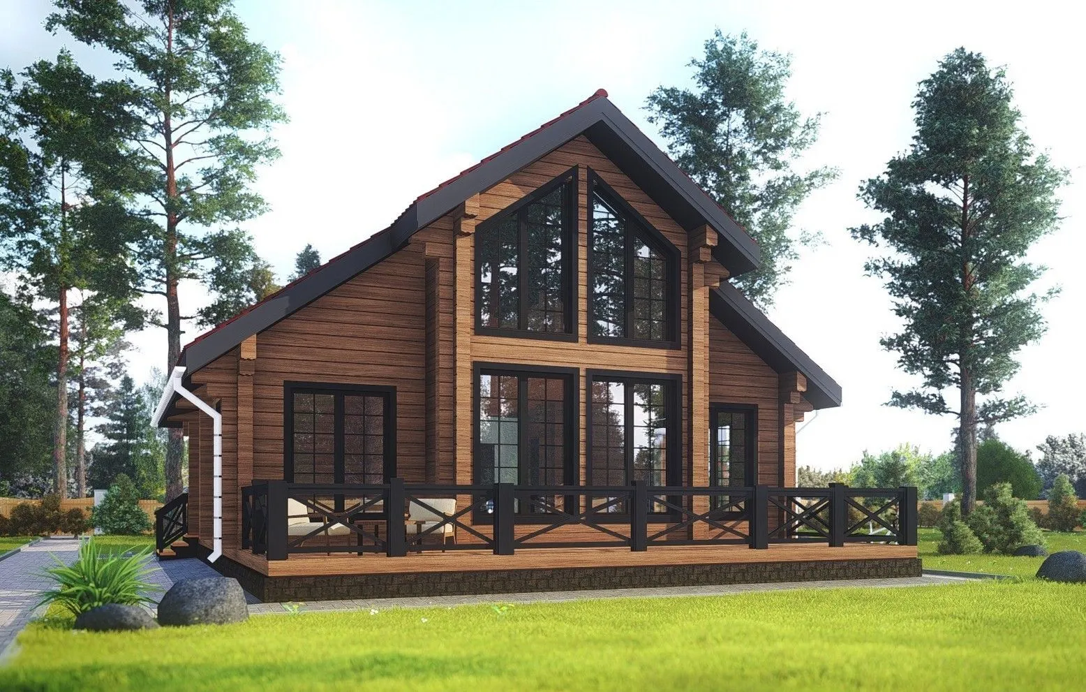 Дом из клееного бруса 