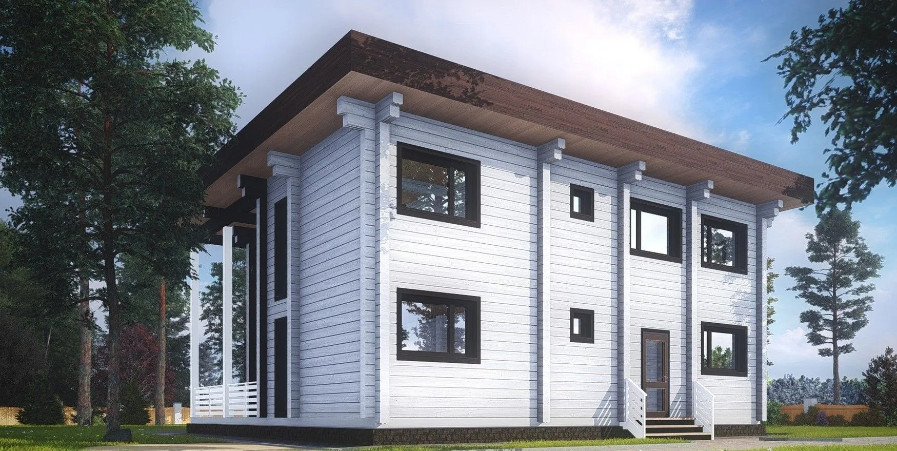 Дом из клееного бруса 