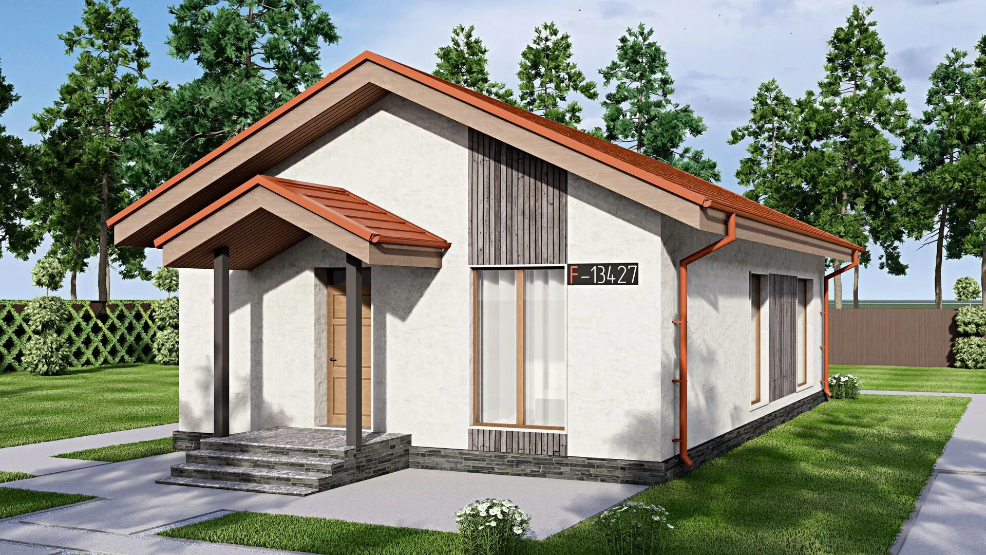 Одноэтажный дом Fixplans - 1052