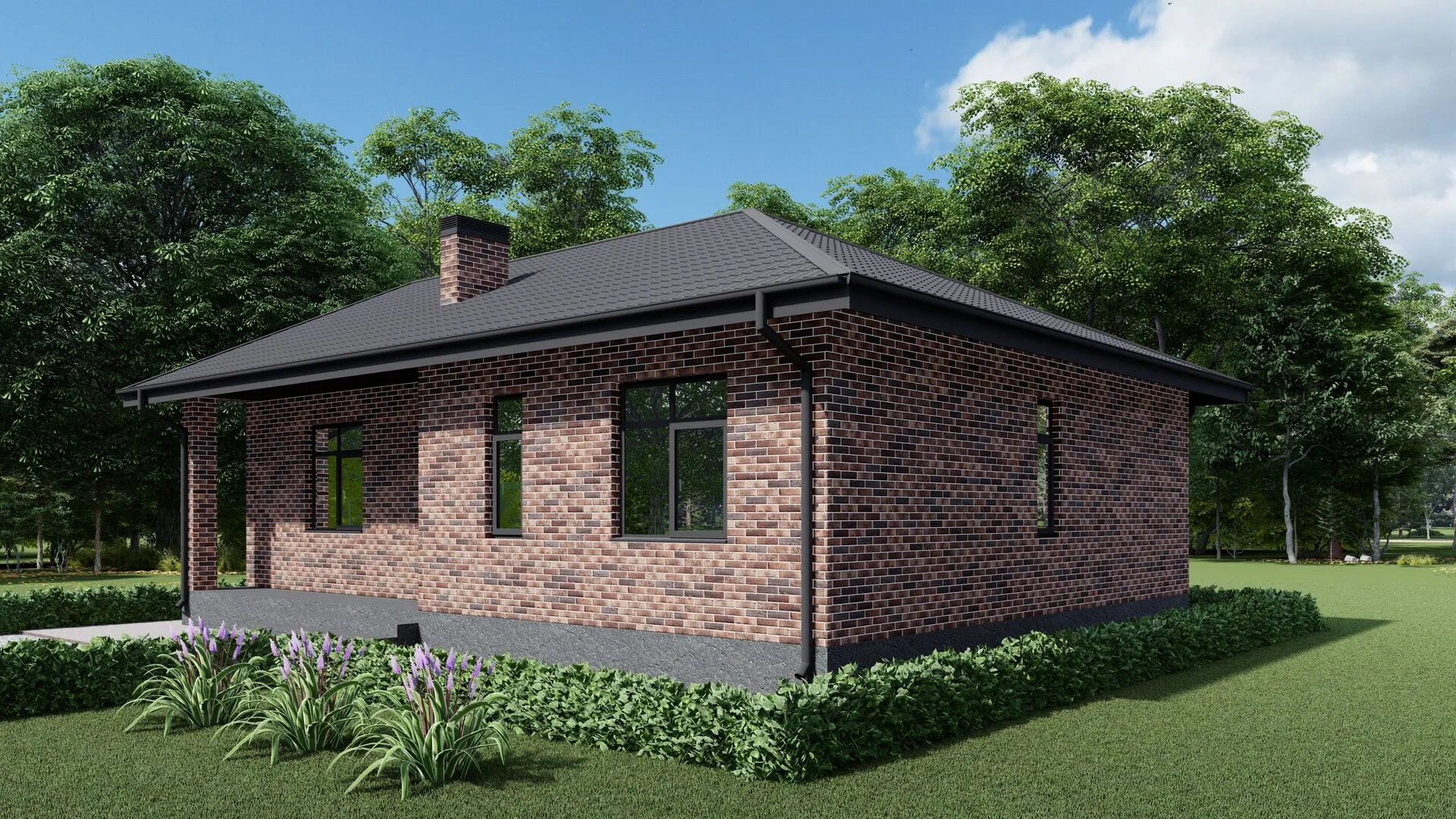 Одноэтажный жилой дом Гамбия 92 кв.м.