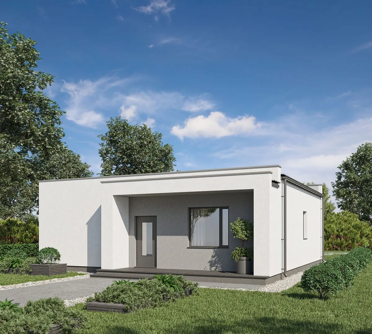 Кирпичный дом, модерн 80 м²