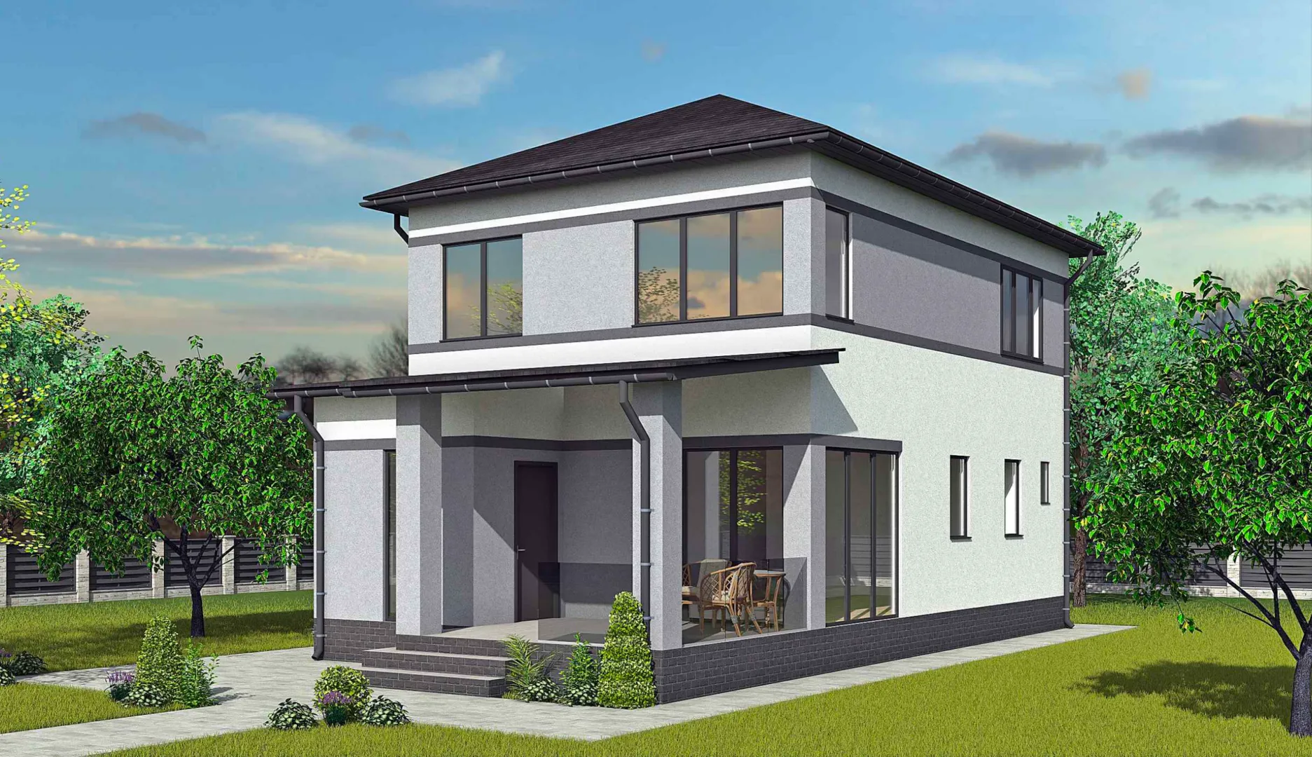 Двухэтажный дом B-62