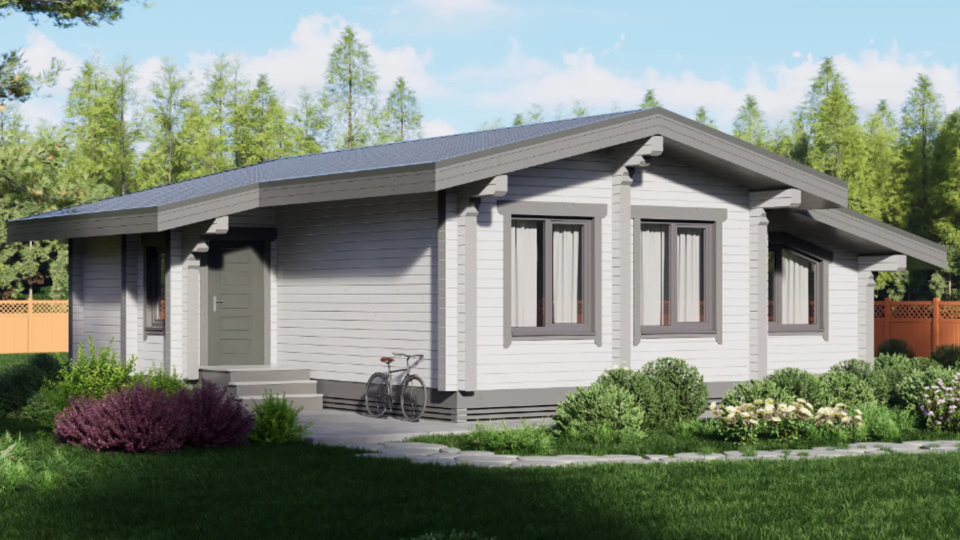 Одноэтажный дом из профилированного бруса