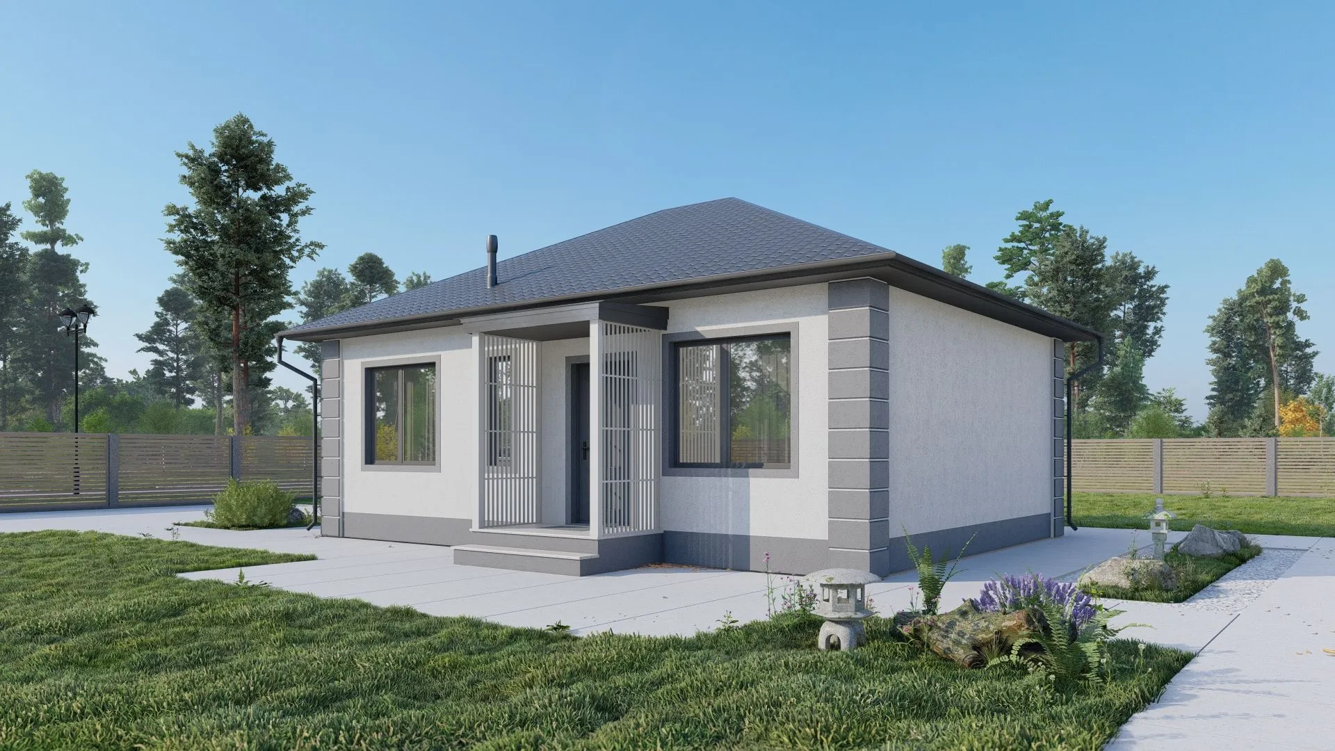 Одноэтажный дом_60м