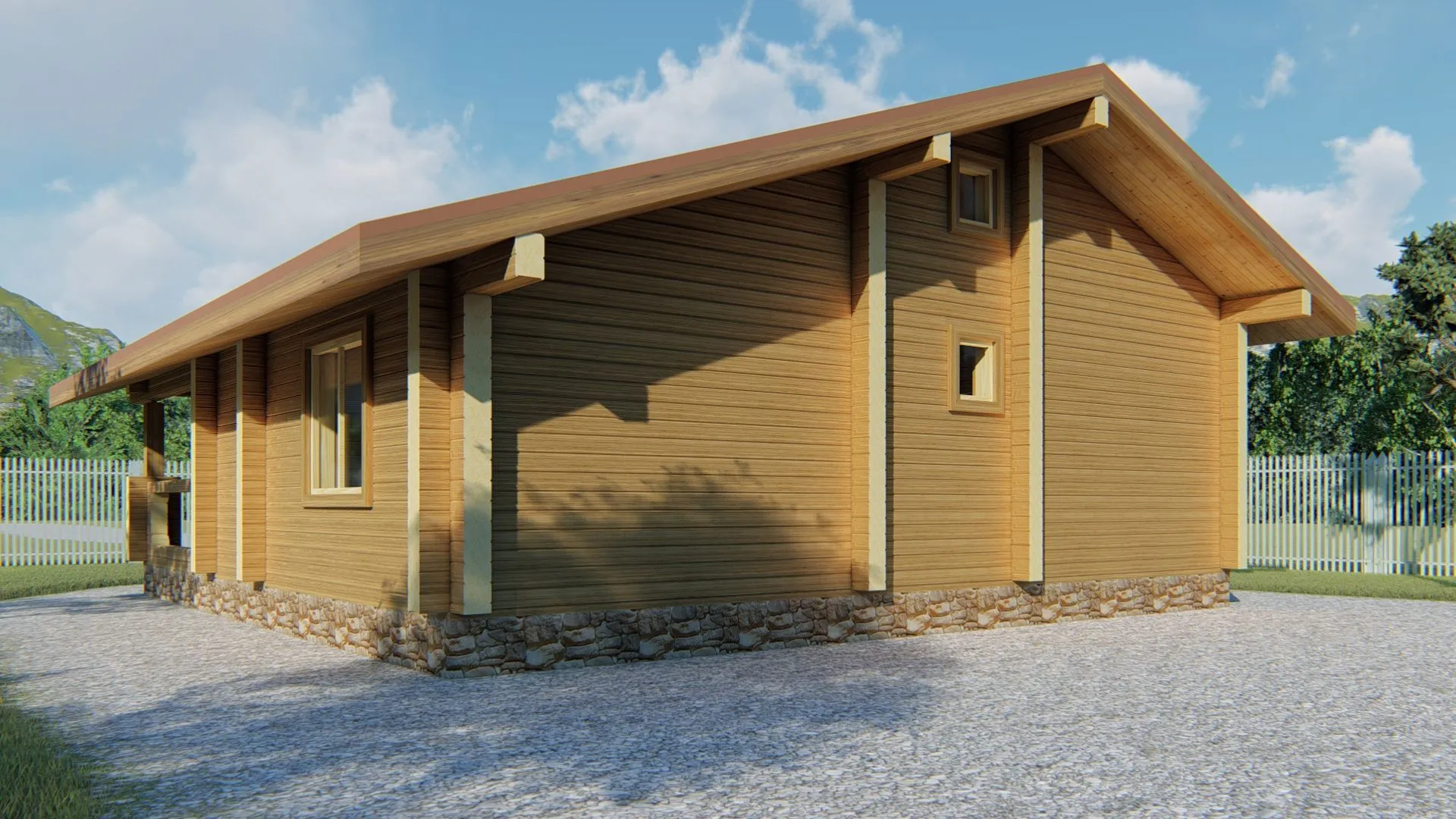 Дом, Проект 885, 1эт, 9х9м, брус 140х190мм