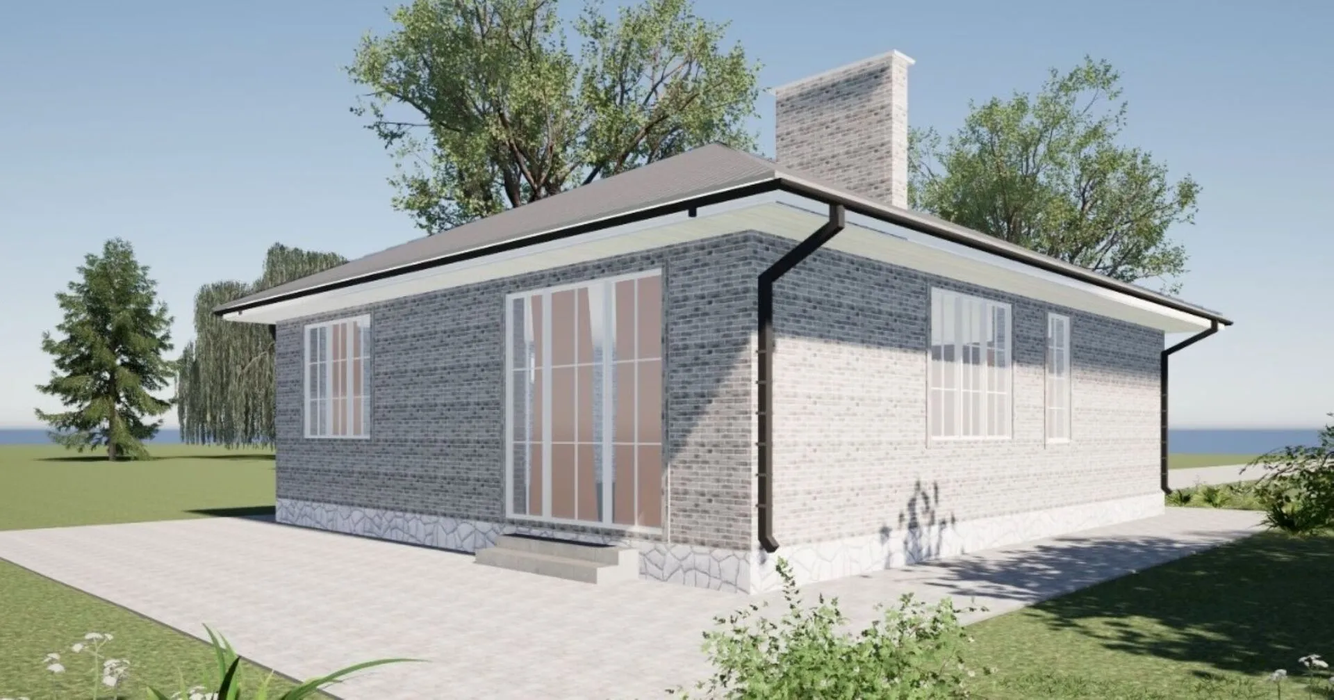 Индивидуальный жилой дом площадью 110м²