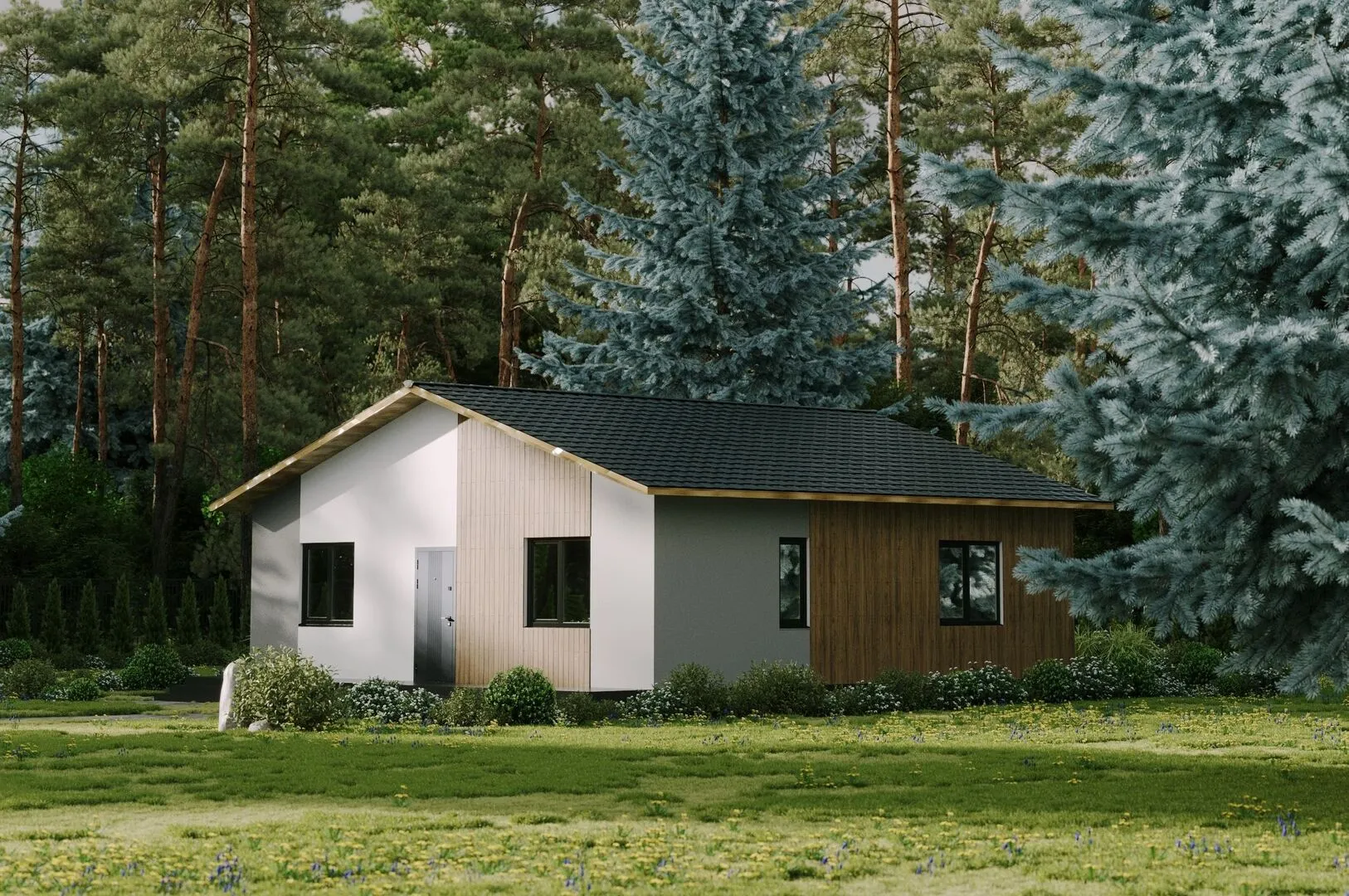 SVOI-24-1-77 Одноэтажный дом 77 кв.м.