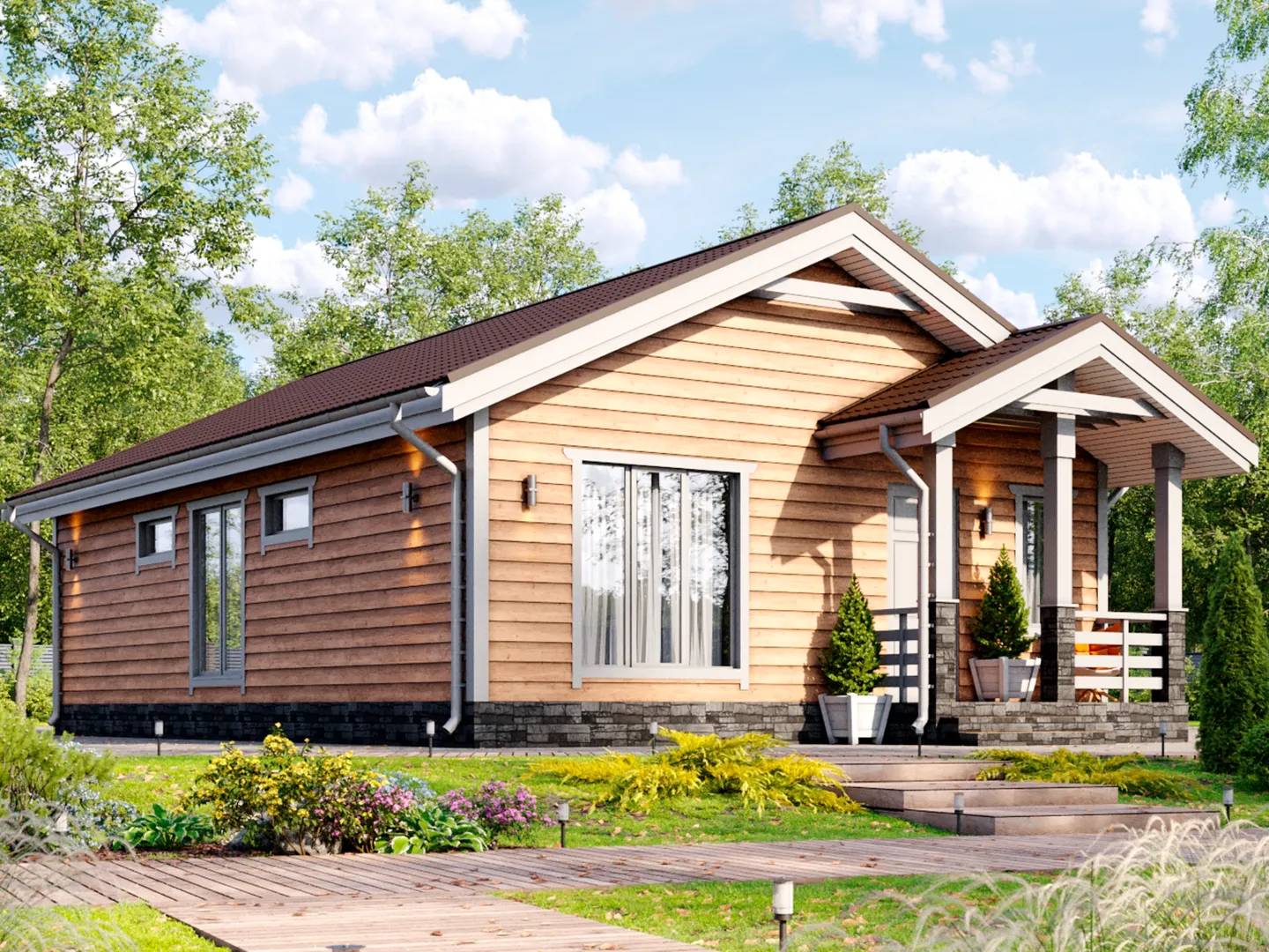 Одноэтажный загородный дом «Обь»