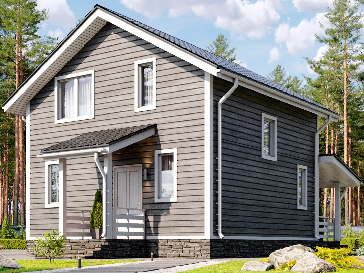 Двухэтажный загородний дом «Гала»