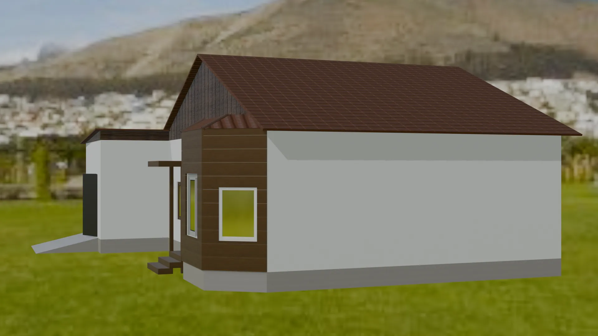 Усадебный деревянный дом с эркером