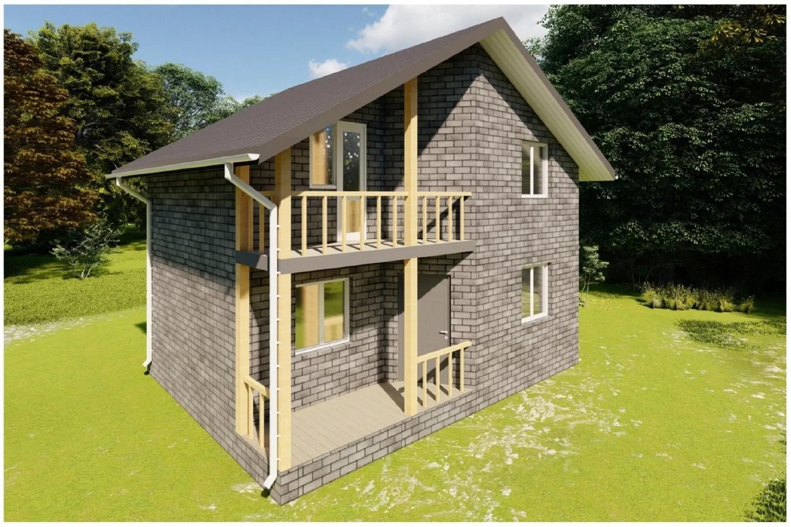 Каркасный дом В-50-120