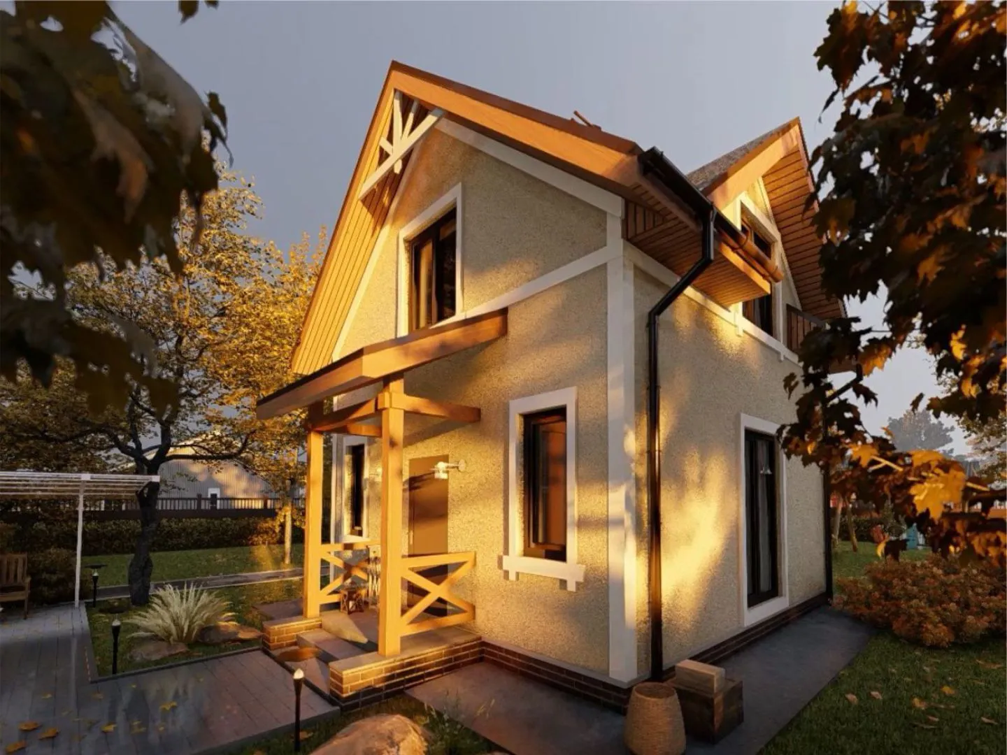 Дом с мансардным этажом 