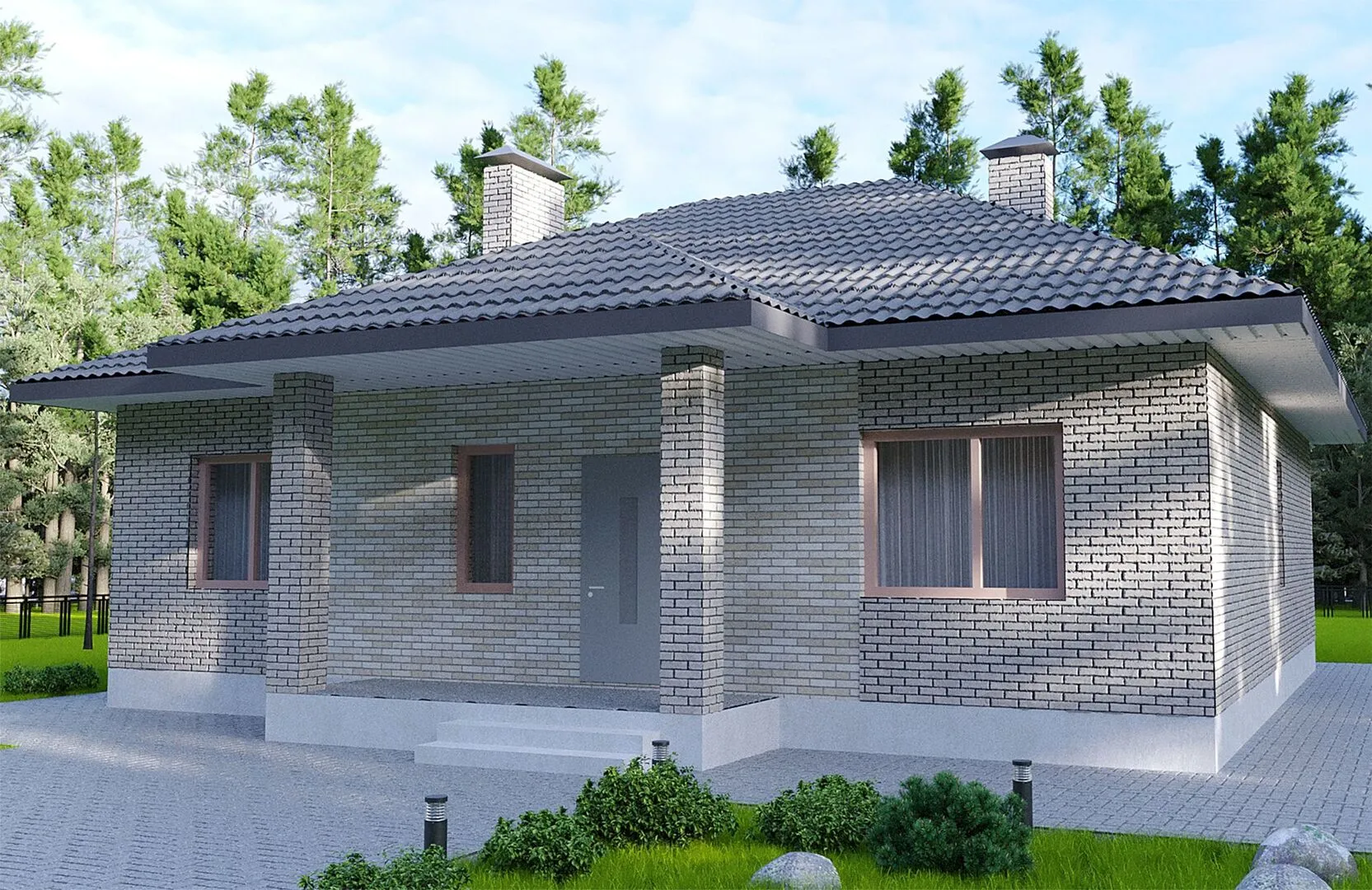 Одноэтажный дом 