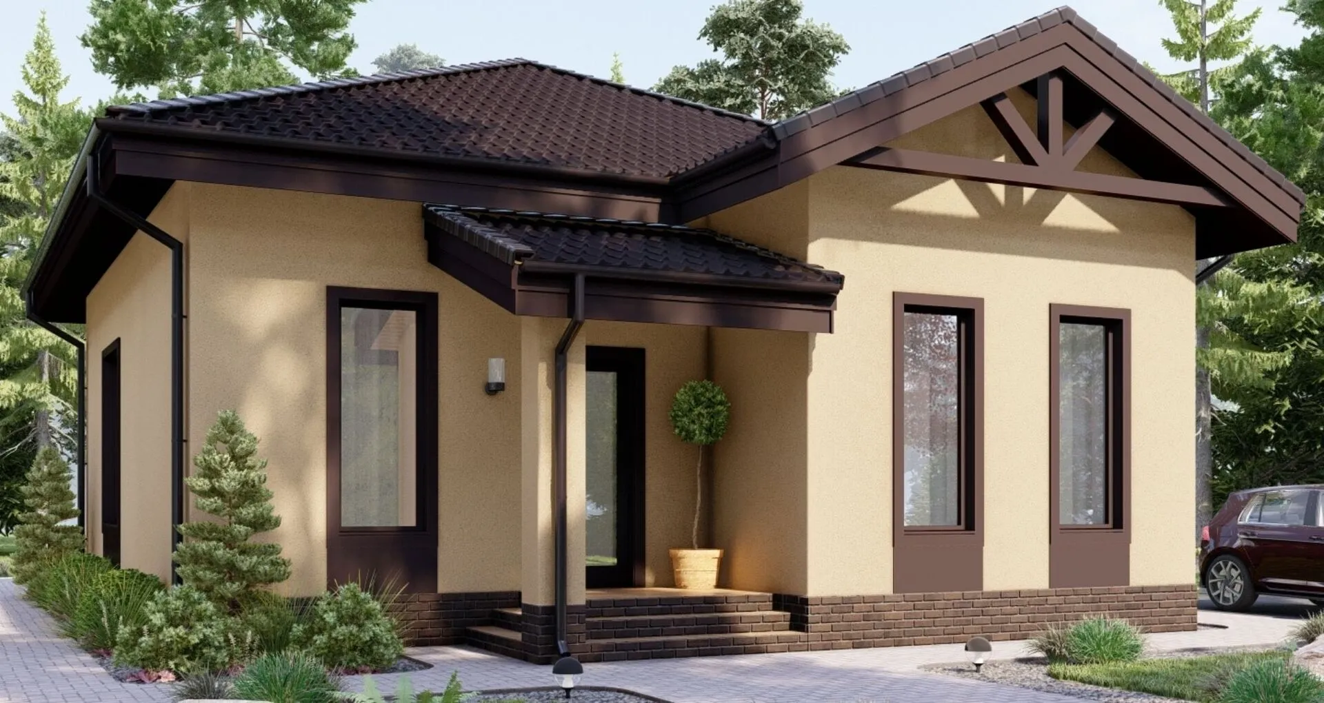 Одноэтажный дом 69 м2 