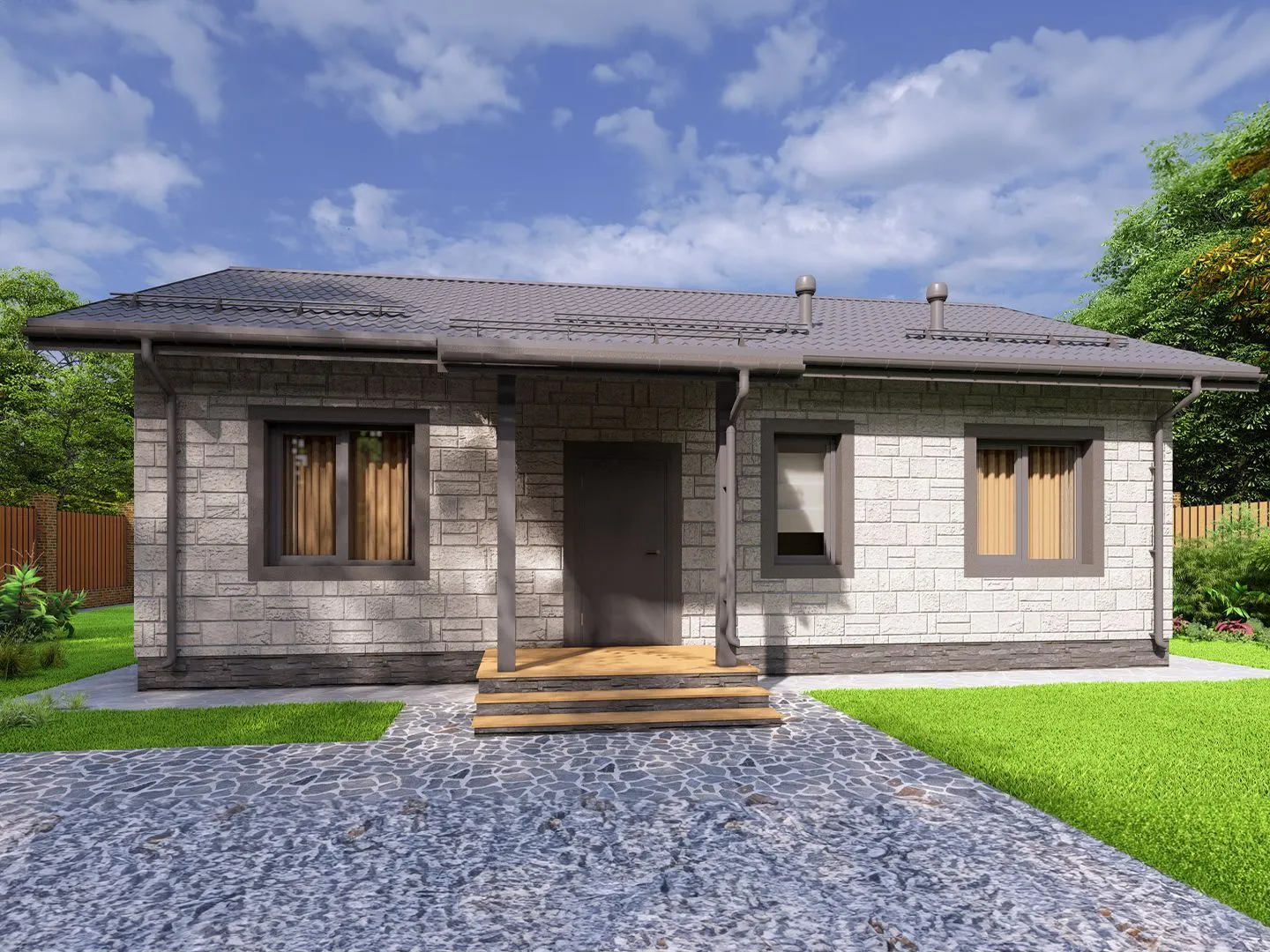 Одноэтажный дом Уют-13