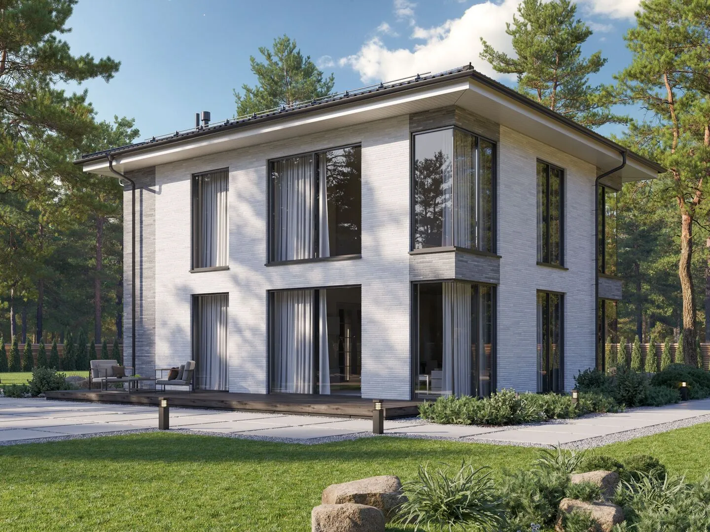 Двухэтажный дом линейки 