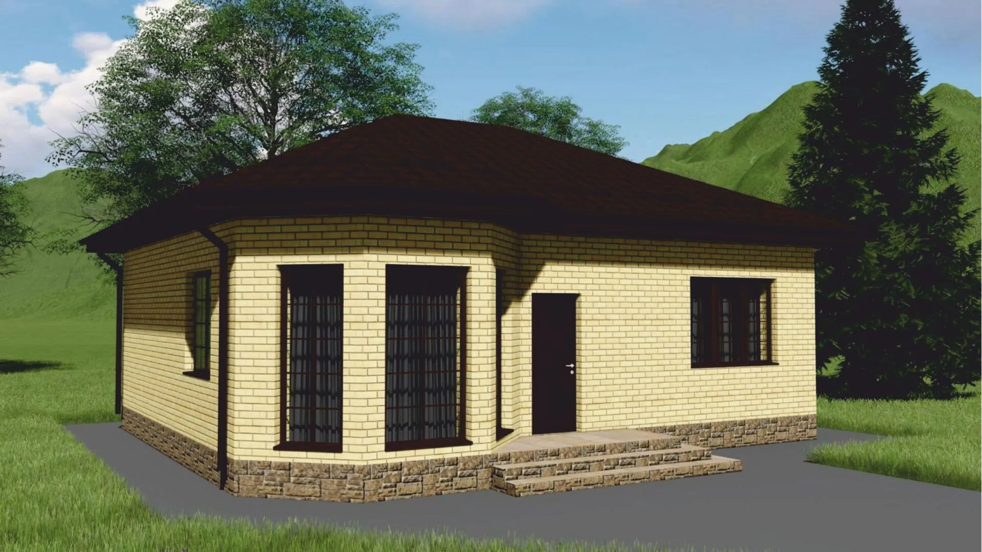 Одноэтажный дом 