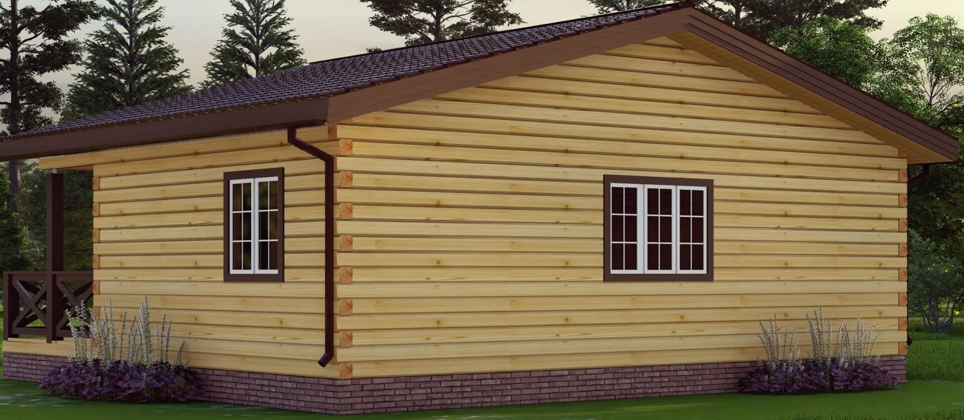 Одноэтажный дом со вторым светом УД9