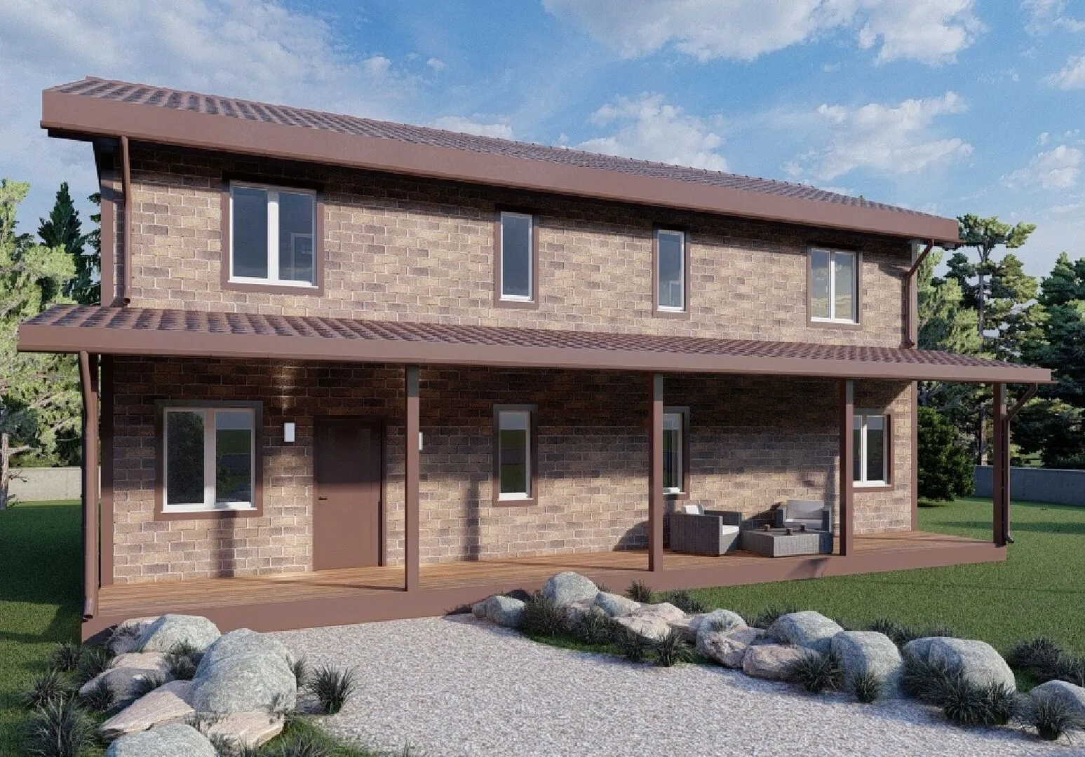 Двухэтажный дом ЭС-252