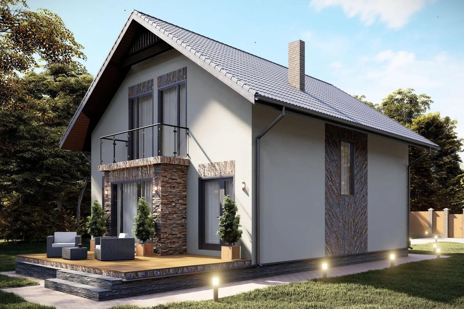 Двухэтажный жилой дом SA-180