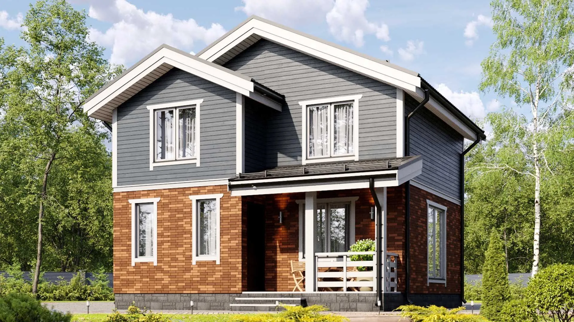 Двухэтажный каркасный дом «Ульм»