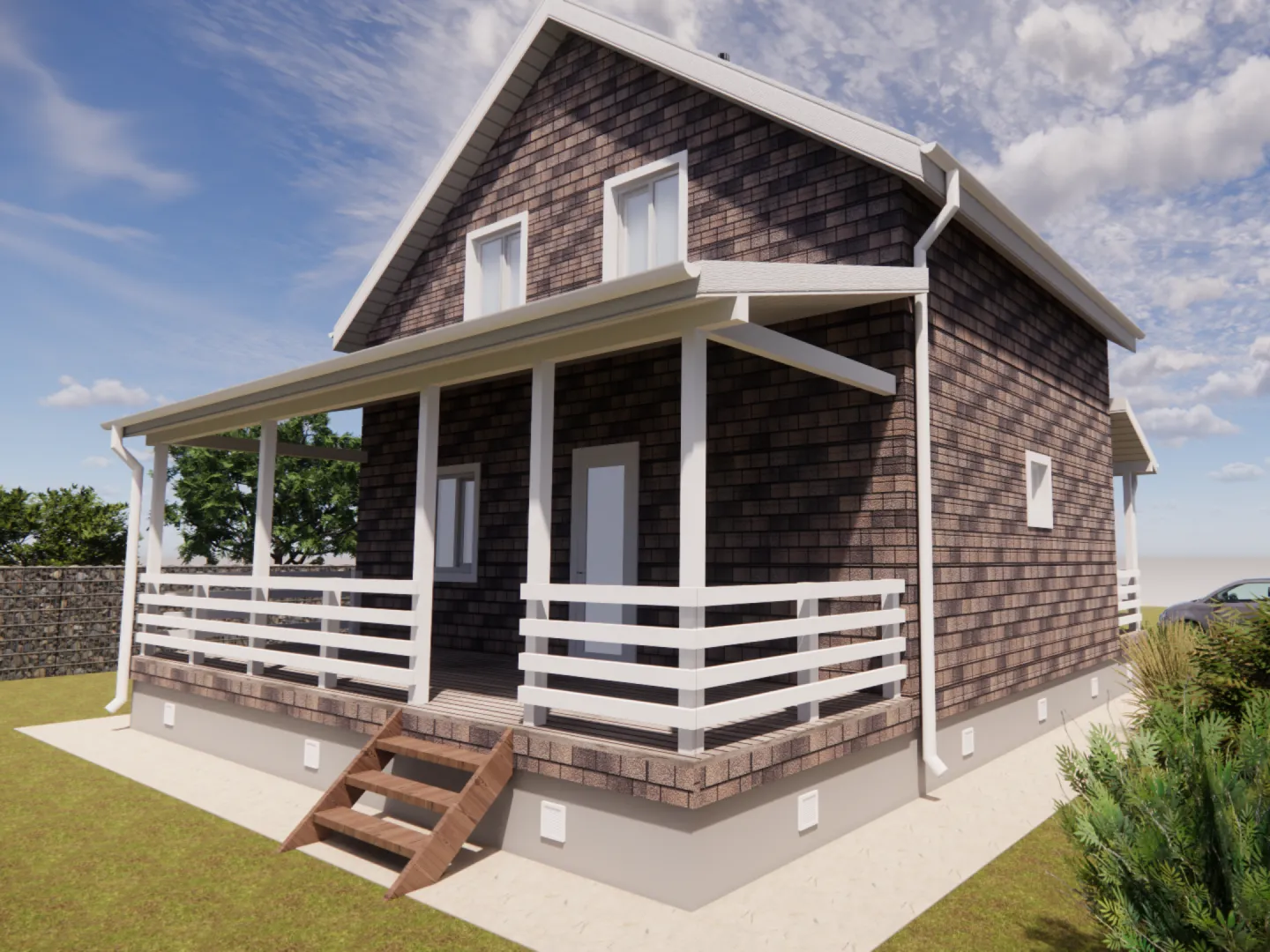 Двухэтажный дом КД - 60